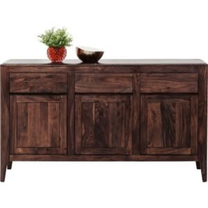Indian Solid Teak-Wood Sideboard Chocolate Brown