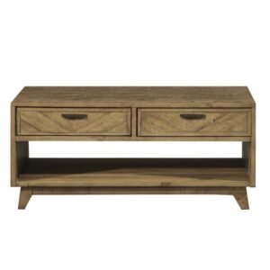 Modern Boston Solid Wood Entertainment Unit TV Stand 2 Drawers And 1 Shelf