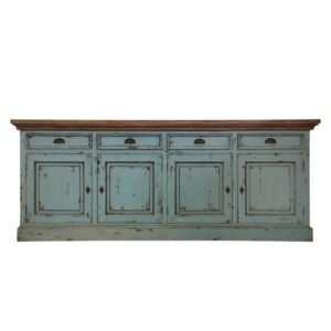 Indian Solid Teak-Wood Extra Long Sideboard Natural